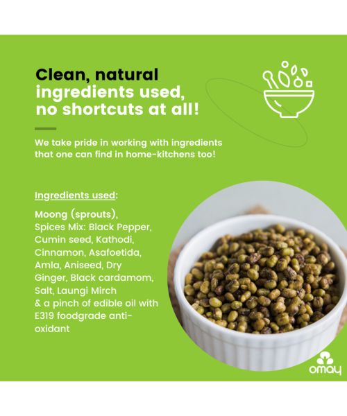 Omay Foods: Spicy Masala Solid Moong - Pack of 4 (150gm each)