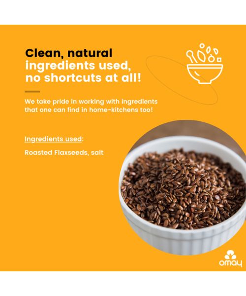 Omay Foods: Roasted Flaxseeds - Pack of 4 (160gm each)