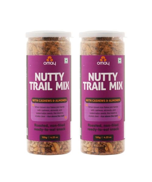 Omay Foods: Nutty Mix With Dry Fruits - Pack of 2 (120gm each)