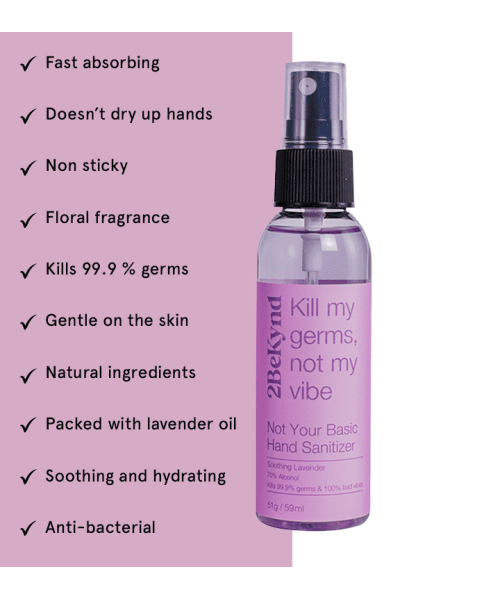 2BeKynd: Gentle hand sanitizer mist - Soothing Lavender (Pack of 1)