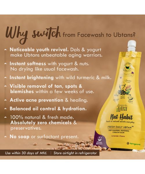 Nat Habit: Fresh Lavender Charm Ubtan - TwinPack