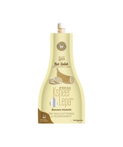 Nat Habit: Fresh Banana Mulethi Ksheer Lepa Face Pack Mask - 40gm