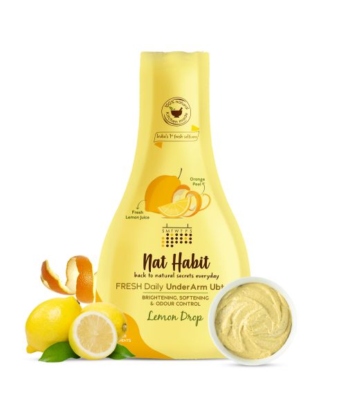 Nat Habit: Fresh Lemon Drop UnderArm Ubtan - 40 gm