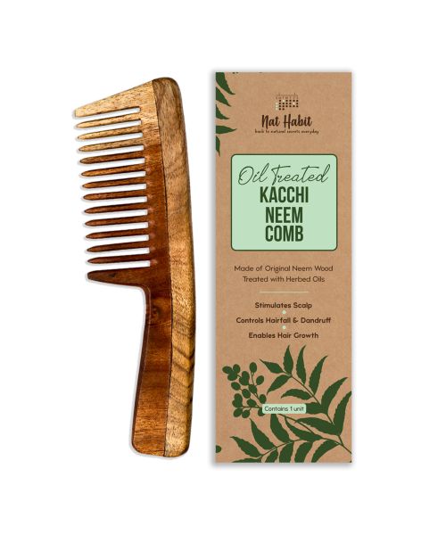 Nat Habit: Kacchi Neem Comb (Wide Tooth)