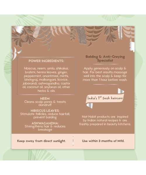 Nat Habit: Men's Revital Summer Dasabuti Hair Oil - 200 ml