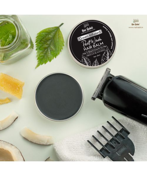 Nat Habit: Hibiscus Blackseed Hair & Beard Balm for Men - 25ml