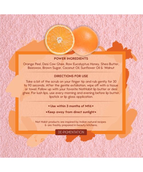 Nat Habit: Zesty Orange Lip Mura - 20gm