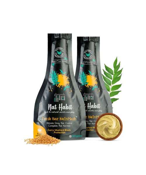 Nat Habit: Curry Mustard FRESH Hair Mask (NutriMask) - Pack of 2