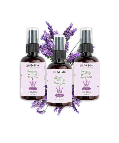 Nat Habit: Pure Lavender Jal (Lavender Water) - 100ml (Pack of 3)