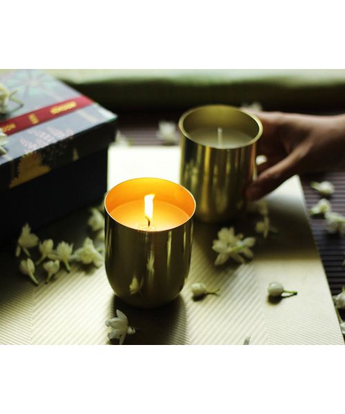 Sukoon: Set Of Two Alama Candles Floral Oud