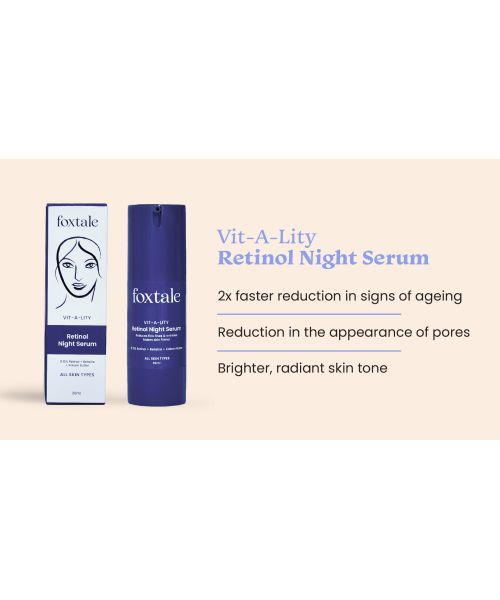 Foxtale: 0.15% Encapsulated Retinol Night Serum Boosts Collagen    30ml