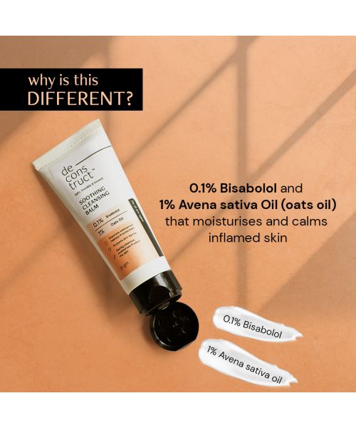 Deconstruct Skincare: Soothing cleansing balm - 0.1% bisabolol and 1% Avena sativa Oil - 50gm