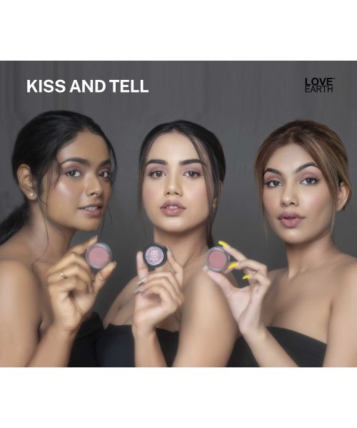 Love Earth: Lip Tint & Cheek Tint Multipot Combo (Rose Pink & Mauvish Pink) with Richness of Jojoba Oil and Vitamin E for Lips, Eyelids and Cheeks