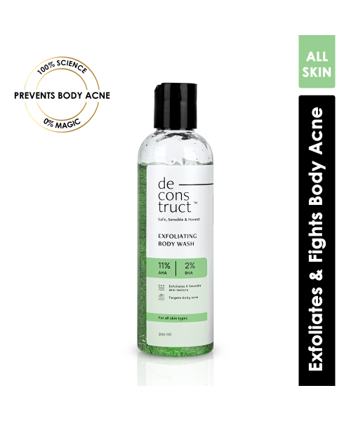 Deconstruct Skincare: Salicylic Acid Body Wash - 1% salicylic acid + 2% glycolic acid | Fights body acne