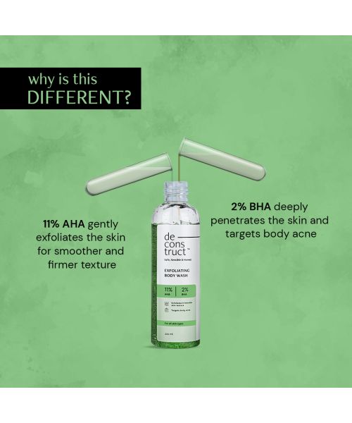 Deconstruct Skincare: Salicylic Acid Body Wash - 1% salicylic acid + 2% glycolic acid | Fights body acne