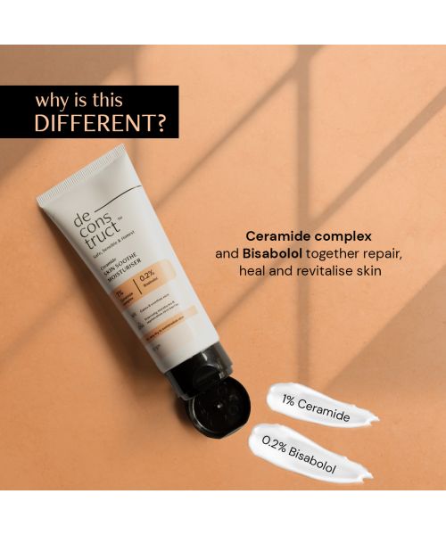 Deconstruct Skincare: Soothe Moisturizer- 1% Ceramides + 0.2% Bisabolol - 50 gm