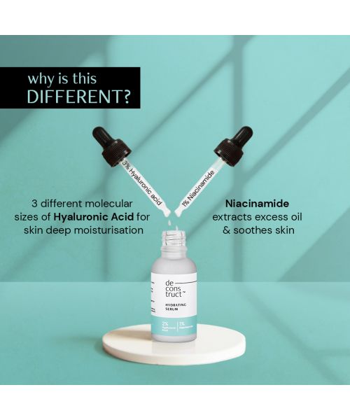 Deconstruct Skincare: Hydrating Serum - 2% Hyaluronic Acid + 1% Niacinamide - 30ml
