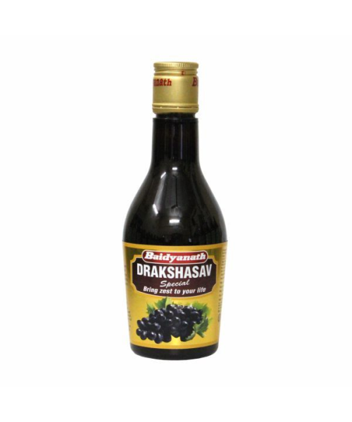 Baidyanath: Drakshasava (Special) -Ayurvedic formulation that is helpful in fighting fatigue, restlessness and general debility - 350 ml
