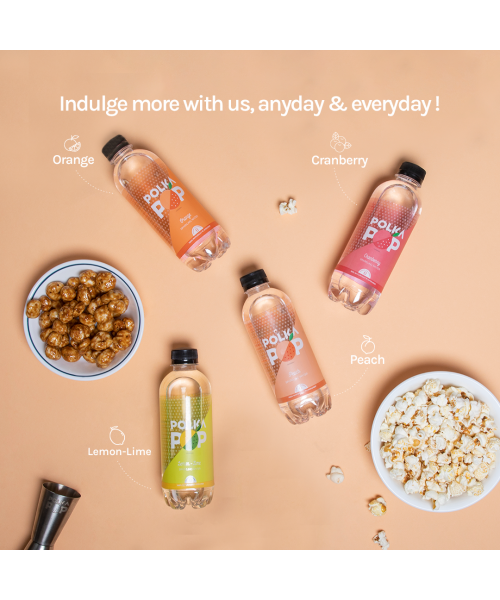 Polka Pop: Orange Sparkling Water - Pack of 12 (350ml Each)