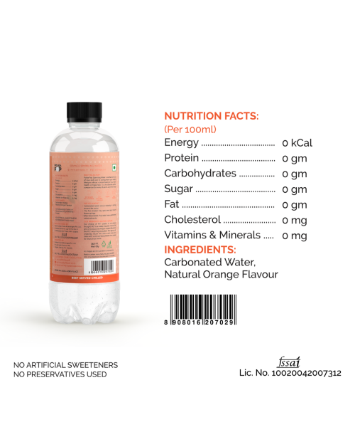 Polka Pop: Orange Sparkling Water - Pack of 12 (350ml Each)