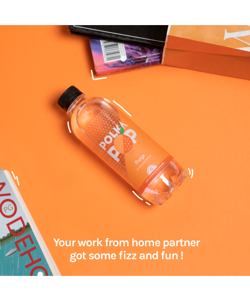 Polka Pop: Orange Sparkling Water - Pack of 12 (350ml Each)