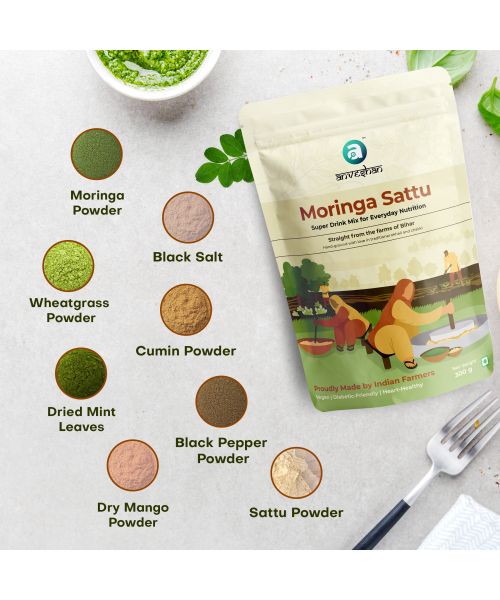anveshan: Moringa Sattu Drink Mix- 300gm