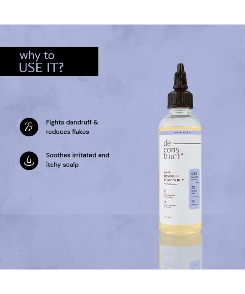 Deconstruct Skincare: Anti-Dandruff Scalp Serum - 0.5% Piroctone Olamine, 2% Salicylic Acid, 1% Prebiotic - 100ml