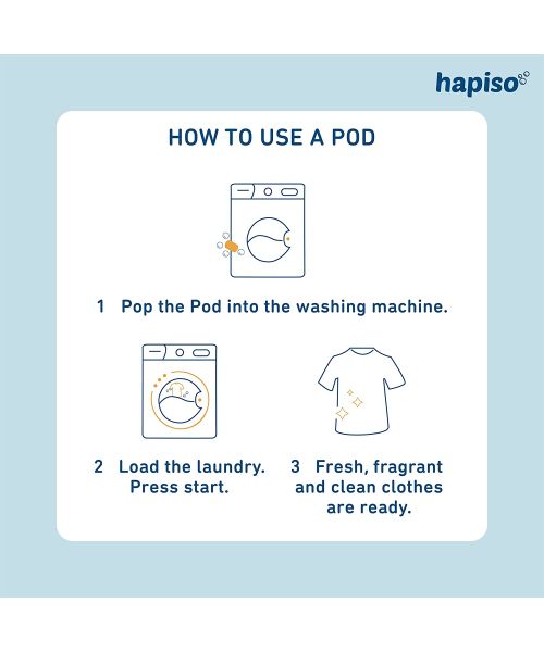 Hapiso: Tropical Breeze Fragrance Laundry Pods - Combo (Pack of 30 Pods)