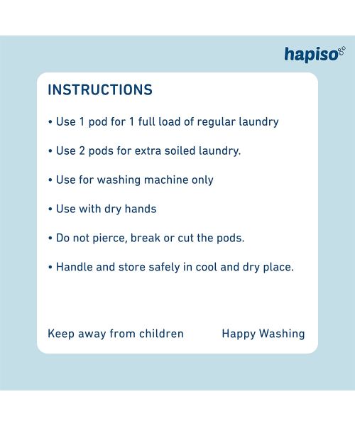 Hapiso: Tropical Breeze Fragrance Laundry Pods - Combo (Pack of 30 Pods)