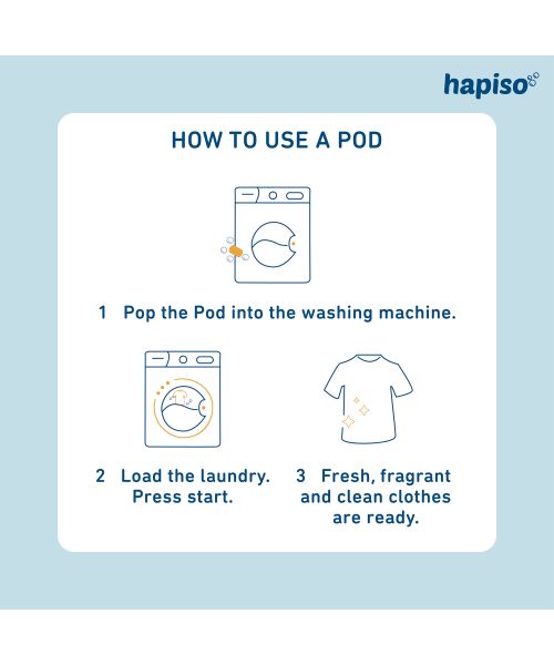 Hapiso: Morning Dew Fragrance Laundry Pods - Combo (Pack of 30 Pods)