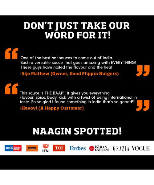 NAAGIN: Indian Hot Chilli Spicy Sauce - The Original - 230gm