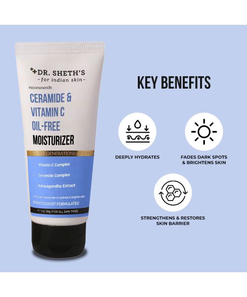 Dr. Sheth's: Ceramide & Vitamin C Oil-Free Moisturizer - 50g
