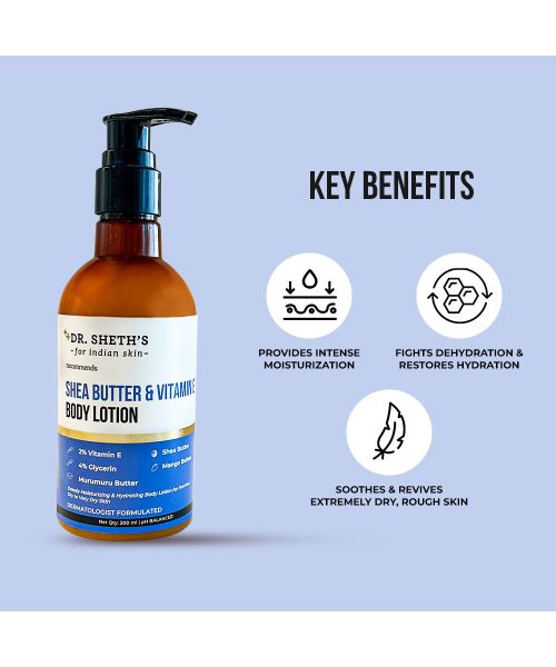 Dr. Sheth's: Shea Butter & Vitamin E Body Lotion - 200ml
