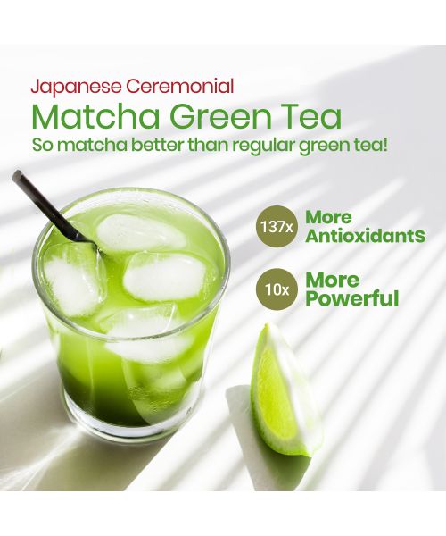 Wellbeing Nutrition: Organic Japanese Ceremonial Matcha Green Tea  - 20 Effervescent Tablets