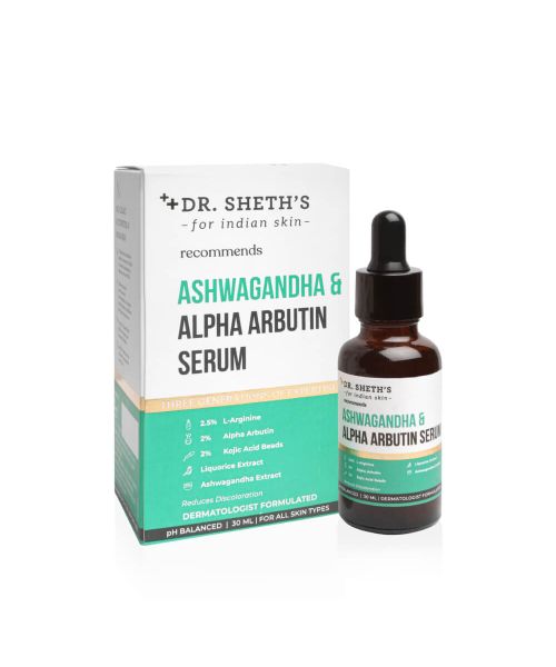 Dr. Sheth's: Ashwagandha & Alpha Arbutin Serum - 30ml