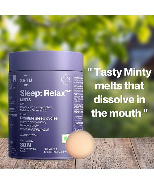 SETU: Sleep - Relax Mints - Peppermint Flavour- 30 Mints