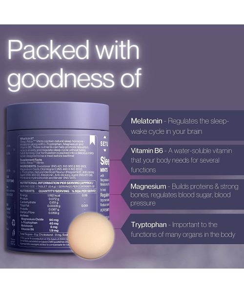 SETU: Sleep - Relax Mints - Peppermint Flavour- 30 Mints