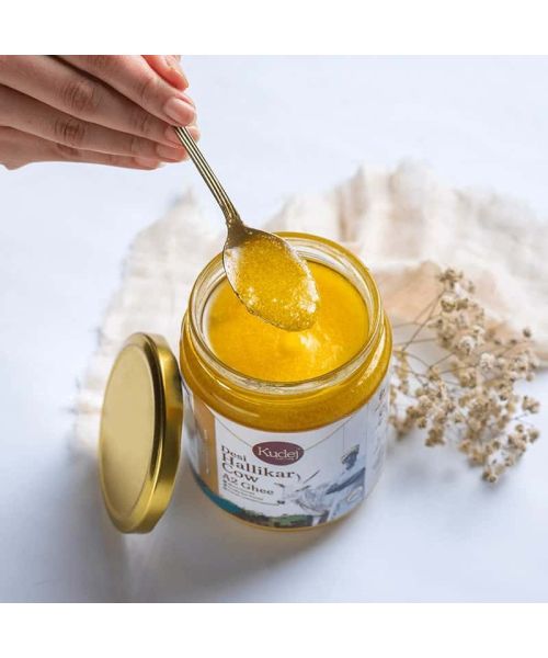 KUDEJ: Desi Hallikar Cow A2 Ghee - 500ml