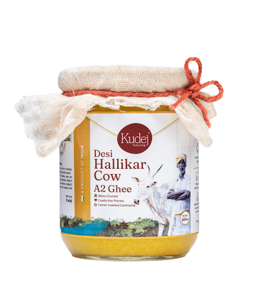 KUDEJ: Desi Hallikar Cow A2 Ghee - 500ml