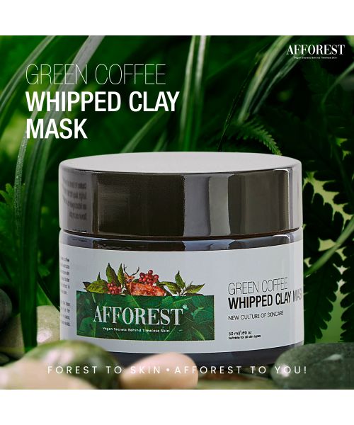 AFFOREST: Green Coffee Whipped Clay Mask  - 50gm