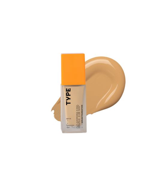 Type Beauty: Matte Up Serum Foundation For Oily & Acne Prone Skin Spf 50, Pa++++ - Biscotti - 30Ml