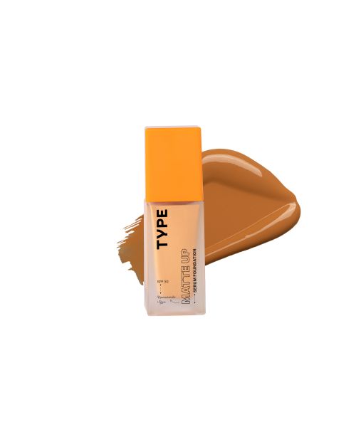 Type Beauty: Matte Up Serum Foundation For Oily & Acne Prone Skin Spf 50, Pa++++ - Caramel - 30Ml
