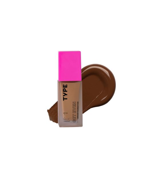 Type Beauty: Get Even, Serum Foundation, For Dark Spots & Dullness Spf 50, Pa++++ - Java - 30Ml