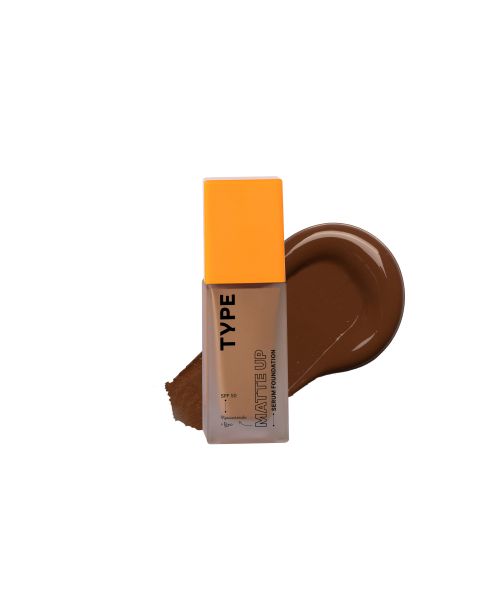 Type Beauty: Matte Up Serum Foundation For Oily & Acne Prone Skin Spf 50, Pa++++ - Cocoa - 30Ml