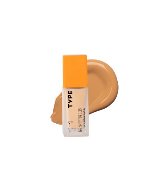 Type Beauty: Matte Up Serum Foundation For Oily & Acne Prone Skin Spf 50, Pa++++ - Demerara - 30Ml