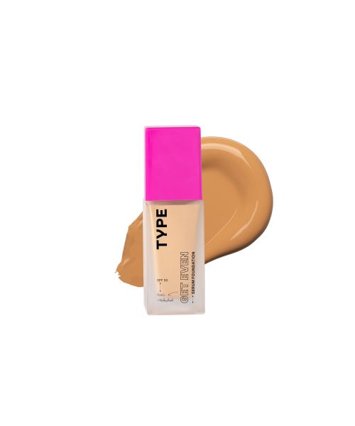 Type Beauty: Get Even, Serum Foundation, For Dark Spots & Dullness Spf 50, Pa++++ - Honey - 30Ml