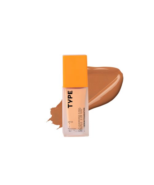 Type Beauty: Matte Up Serum Foundation For Oily & Acne Prone Skin Spf 50, Pa++++ - Honey - 30Ml