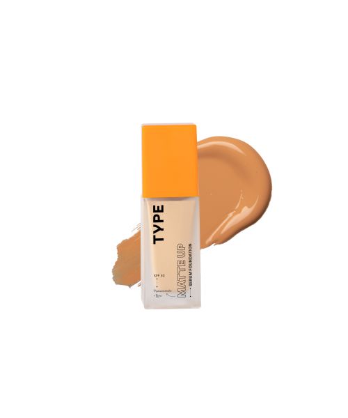 Type Beauty: Matte Up Serum Foundation For Oily & Acne Prone Skin Spf 50, Pa++++ - Latte - 30Ml