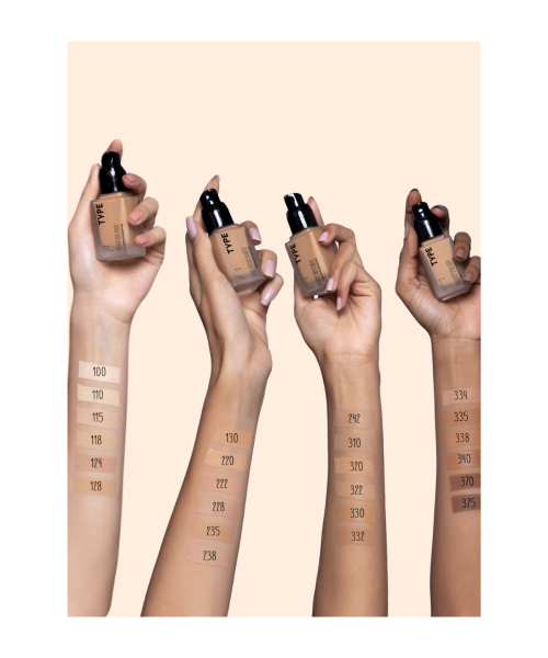 Type Beauty: Matte Up Serum Foundation For Oily & Acne Prone Skin Spf 50, Pa++++ - Demerara - 30Ml