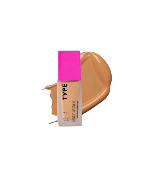 Type Beauty: De Crease Serum Foundation For Fine Lines & Wrinkles Spf 50, Pa ++++ - Toffee - 30Ml